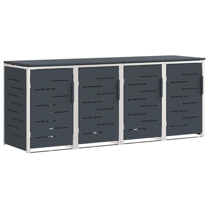 vidaXL Wheelie Bin Storage Stainless Steel Anthracite