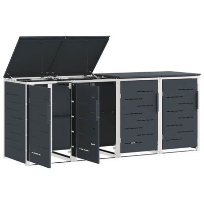 vidaXL Wheelie Bin Storage Stainless Steel Anthracite
