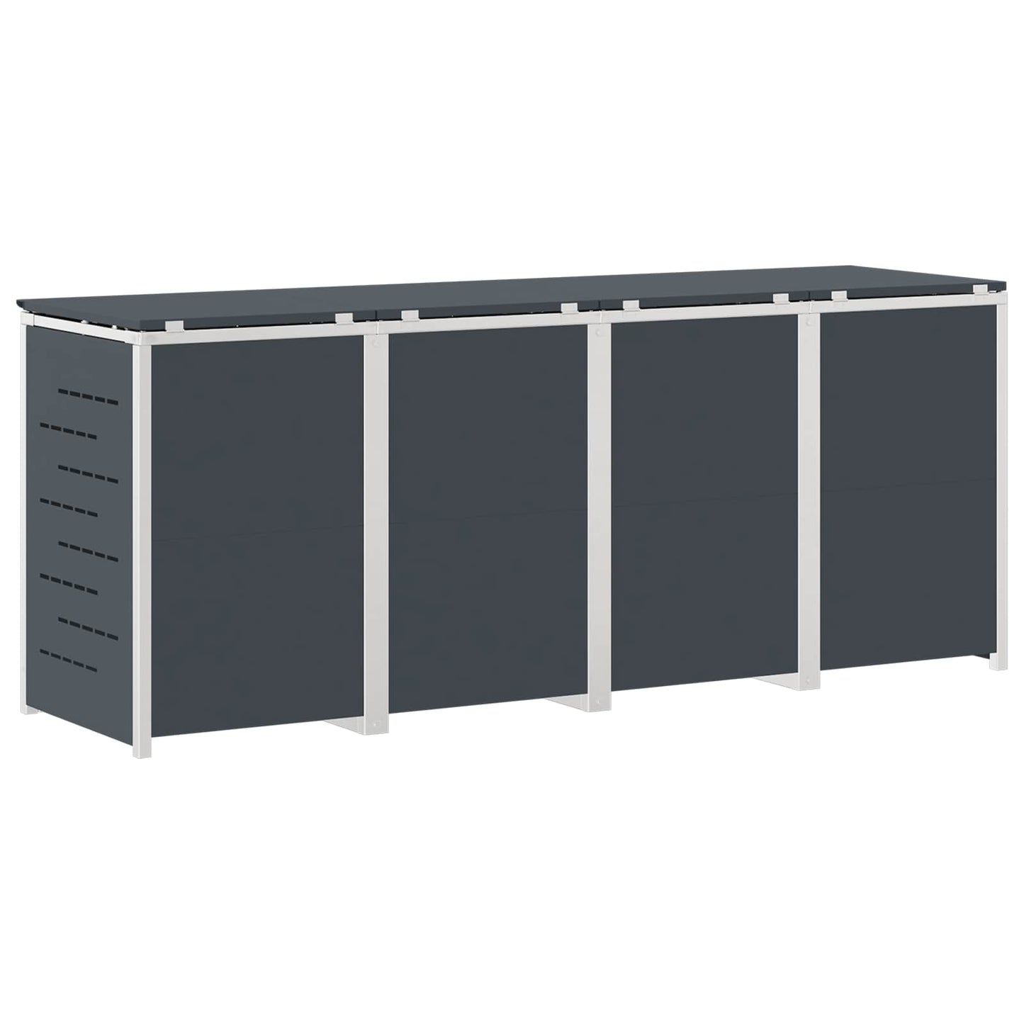 vidaXL Wheelie Bin Storage Stainless Steel Anthracite