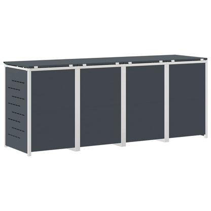 vidaXL Wheelie Bin Storage Stainless Steel Anthracite