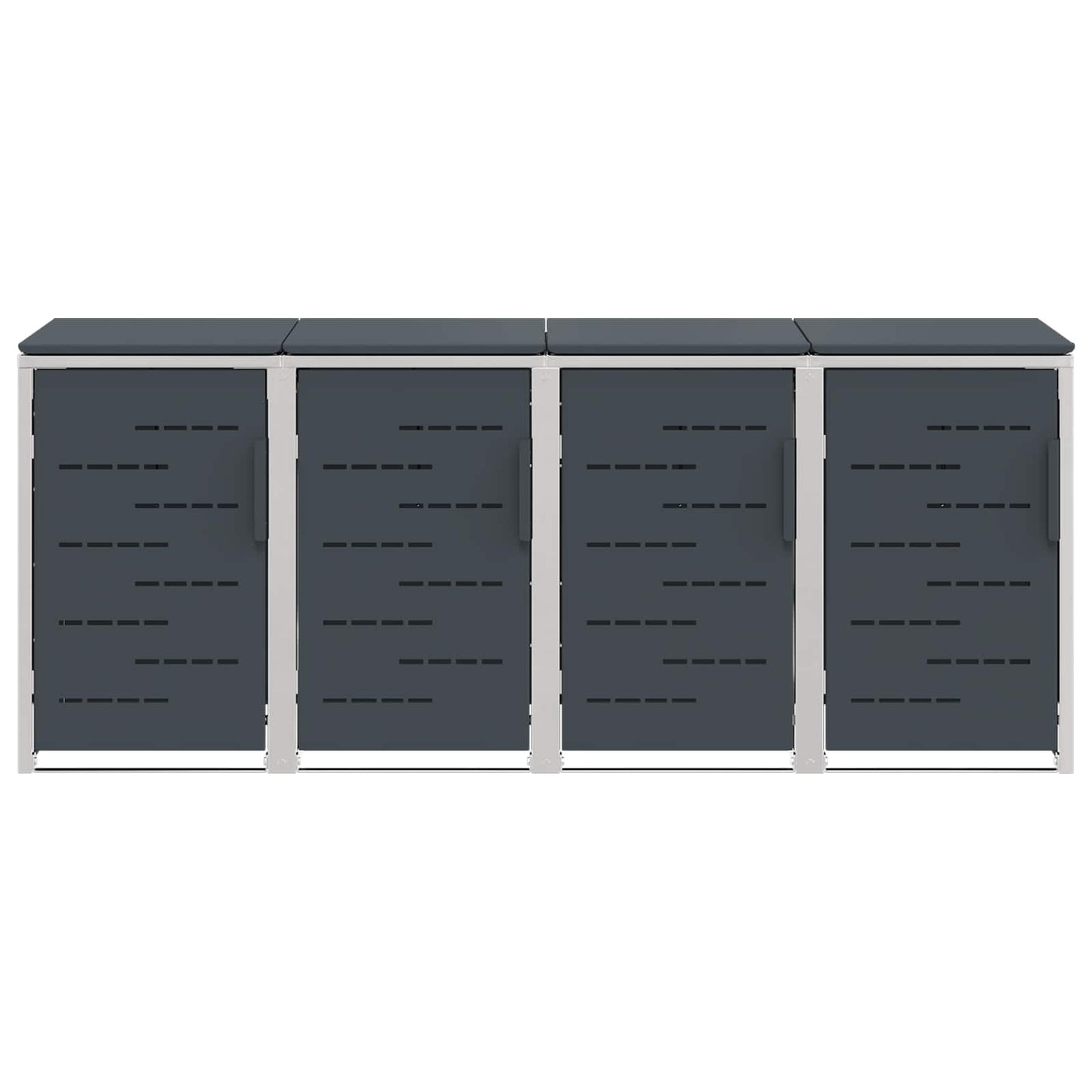 vidaXL Wheelie Bin Storage Stainless Steel Anthracite