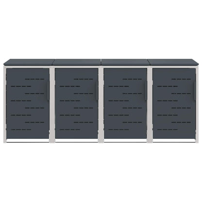 vidaXL Wheelie Bin Storage Stainless Steel Anthracite