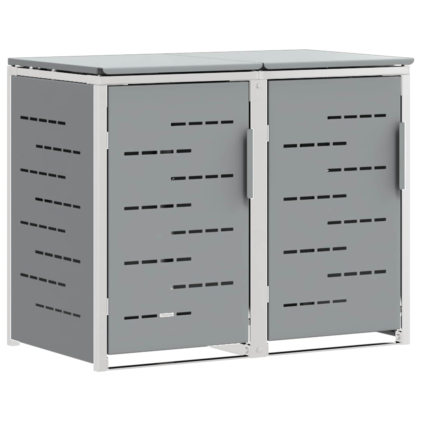 vidaXL Wheelie Bin Storage Stainless Steel Grey