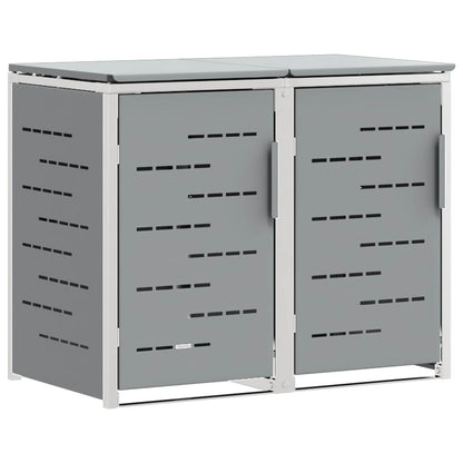 vidaXL Wheelie Bin Storage Stainless Steel Grey