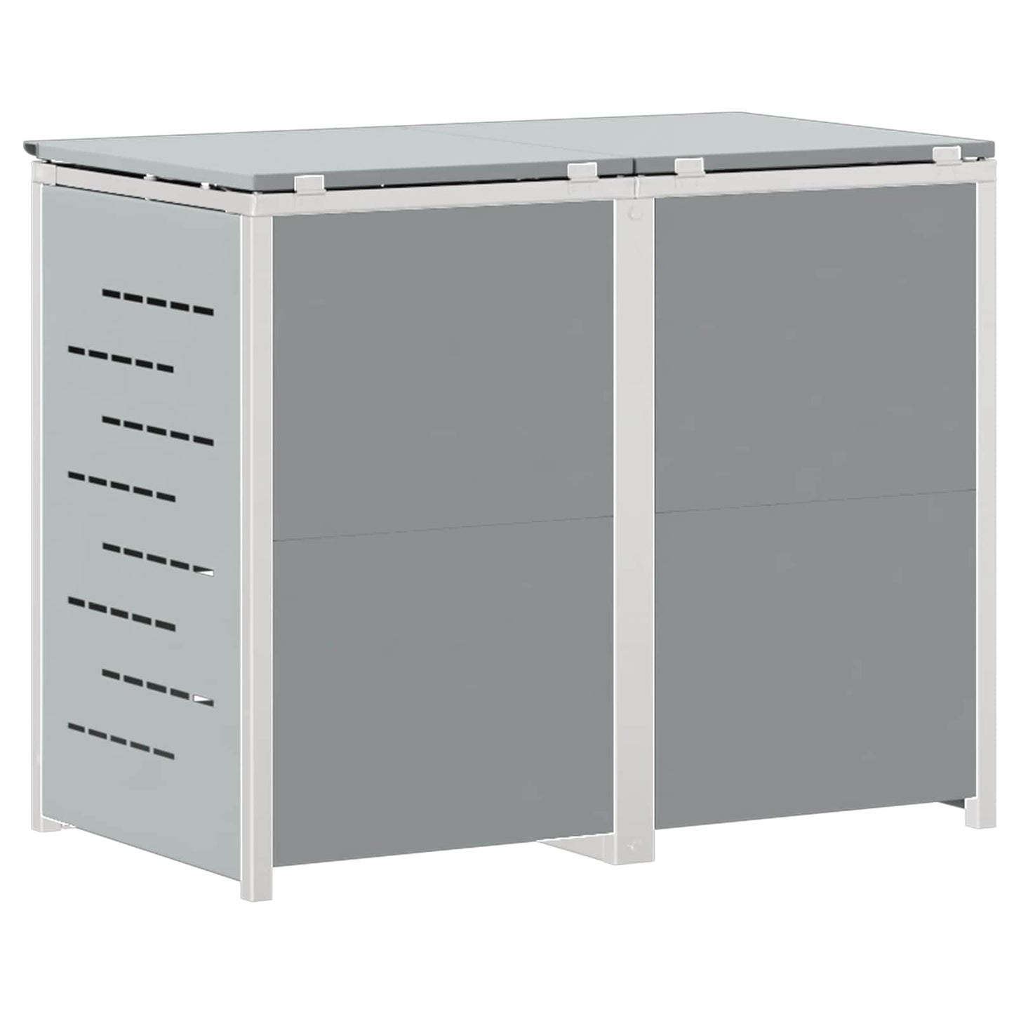 vidaXL Wheelie Bin Storage Stainless Steel Grey