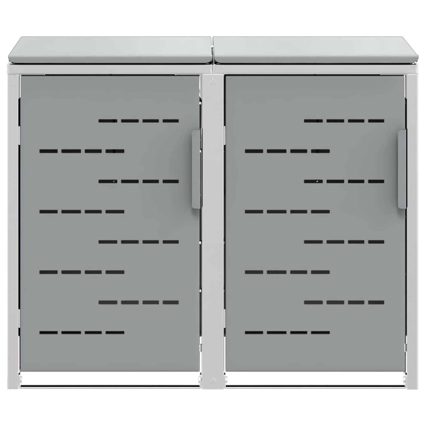 vidaXL Wheelie Bin Storage Stainless Steel Grey