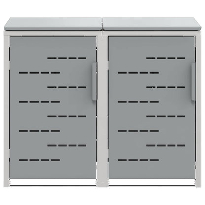 vidaXL Wheelie Bin Storage Stainless Steel Grey