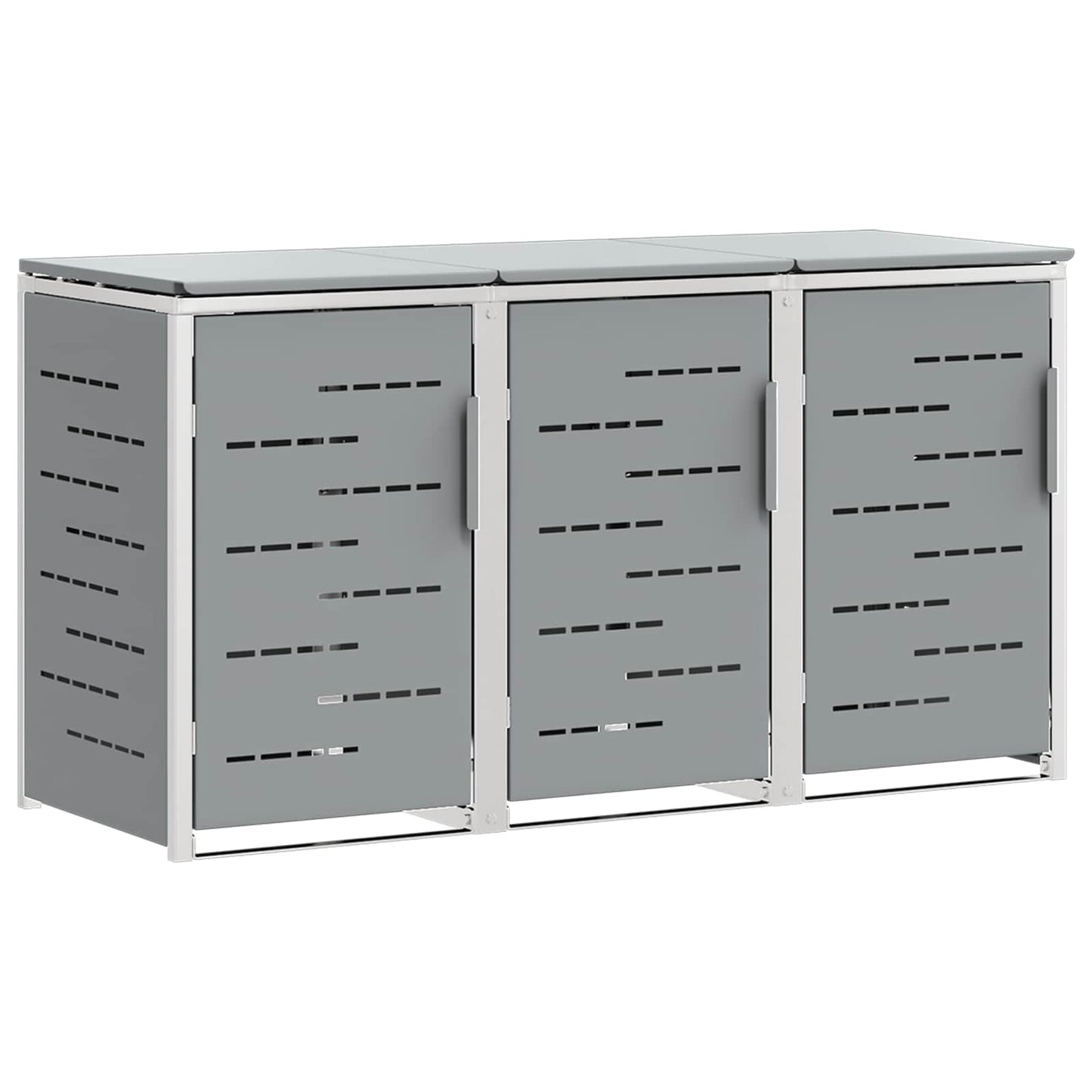 vidaXL Wheelie Bin Storage Stainless Steel Grey