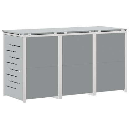 vidaXL Wheelie Bin Storage Stainless Steel Grey