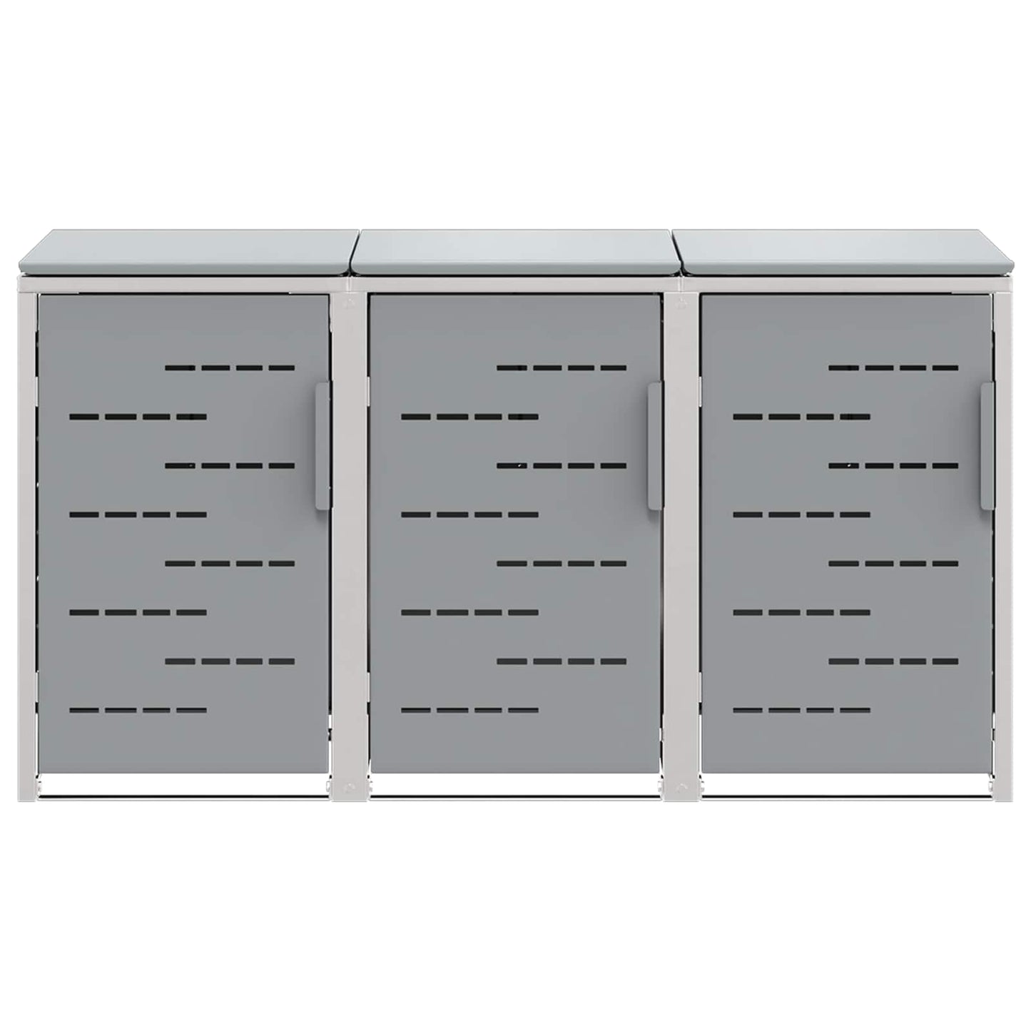 vidaXL Wheelie Bin Storage Stainless Steel Grey