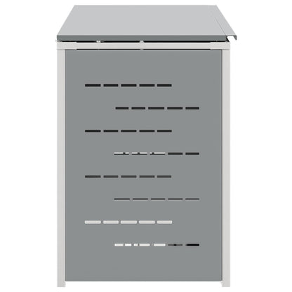 vidaXL Wheelie Bin Storage Stainless Steel Grey