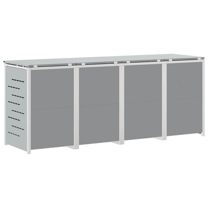 vidaXL Wheelie Bin Storage Stainless Steel Grey