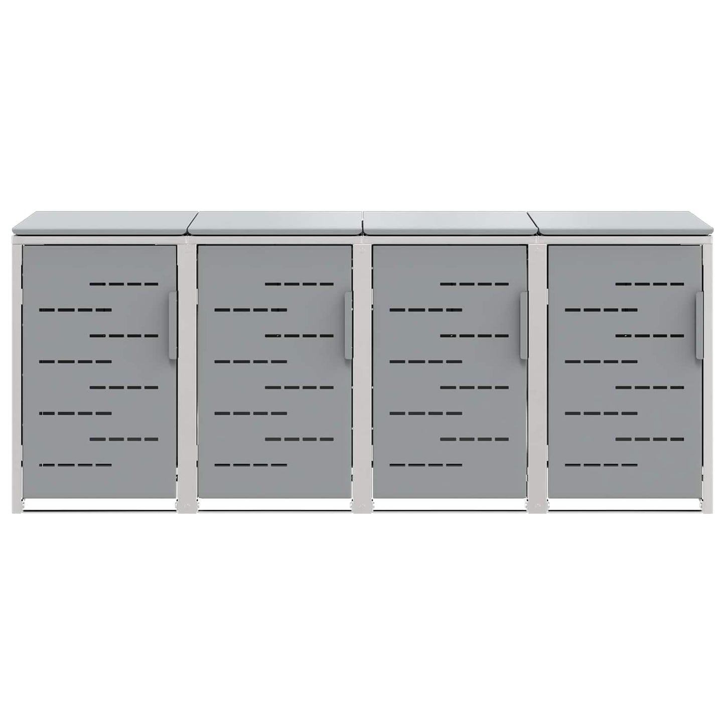 vidaXL Wheelie Bin Storage Stainless Steel Grey