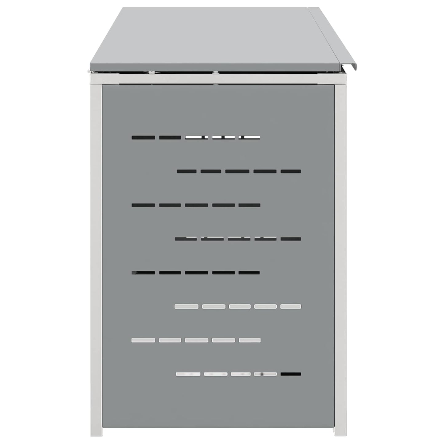 vidaXL Wheelie Bin Storage Stainless Steel Grey