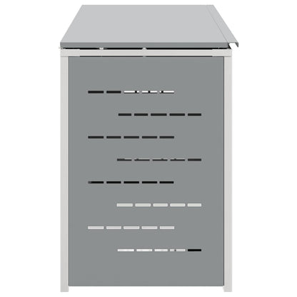 vidaXL Wheelie Bin Storage Stainless Steel Grey