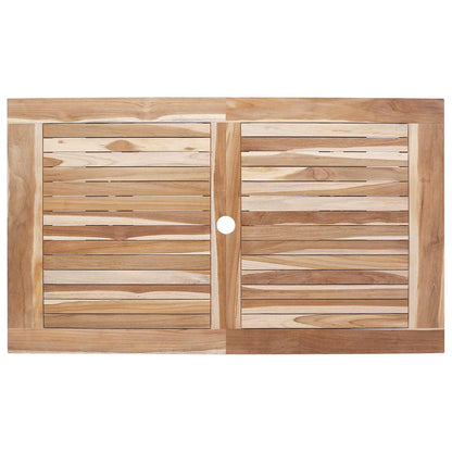 vidaXL Garden Furniture Set 7 pcs Natural Solid Teak Wood