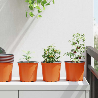 vidaXL Flower Pot 50 pcs Terracotta Ø 15 x 13 cm Plastic