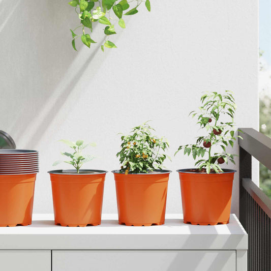 vidaXL Flower Pot 50 pcs Terracotta Ø 15 x 13 cm Plastic