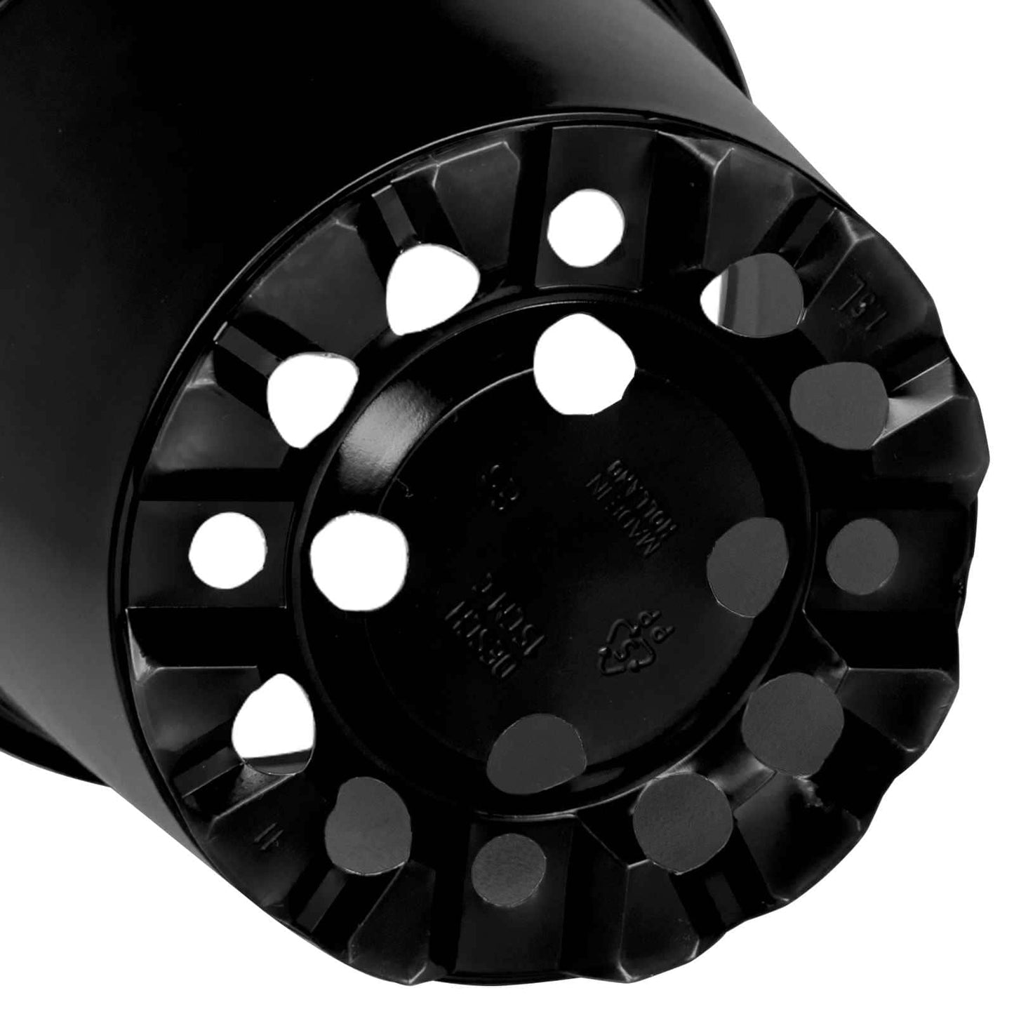 vidaXL Flower Pot 50 pcs Black Ø 15 x 13 cm Plastic