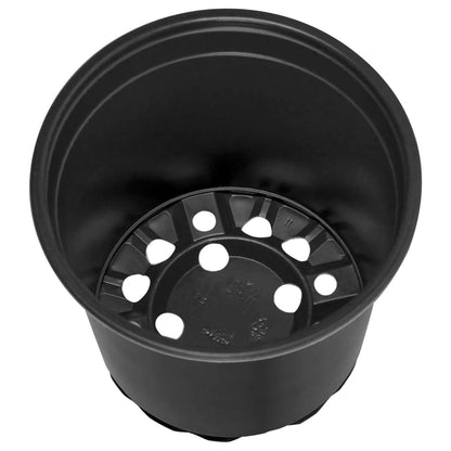 vidaXL Flower Pot 50 pcs Black Ø 15 x 13 cm Plastic