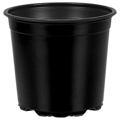 vidaXL Flower Pot 200 pcs Black Ø 15 x 13 cm Plastic