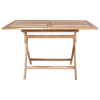 vidaXL Folding Garden Table Natural 120 x 70 x 75.5 cm Solid Teak Wood