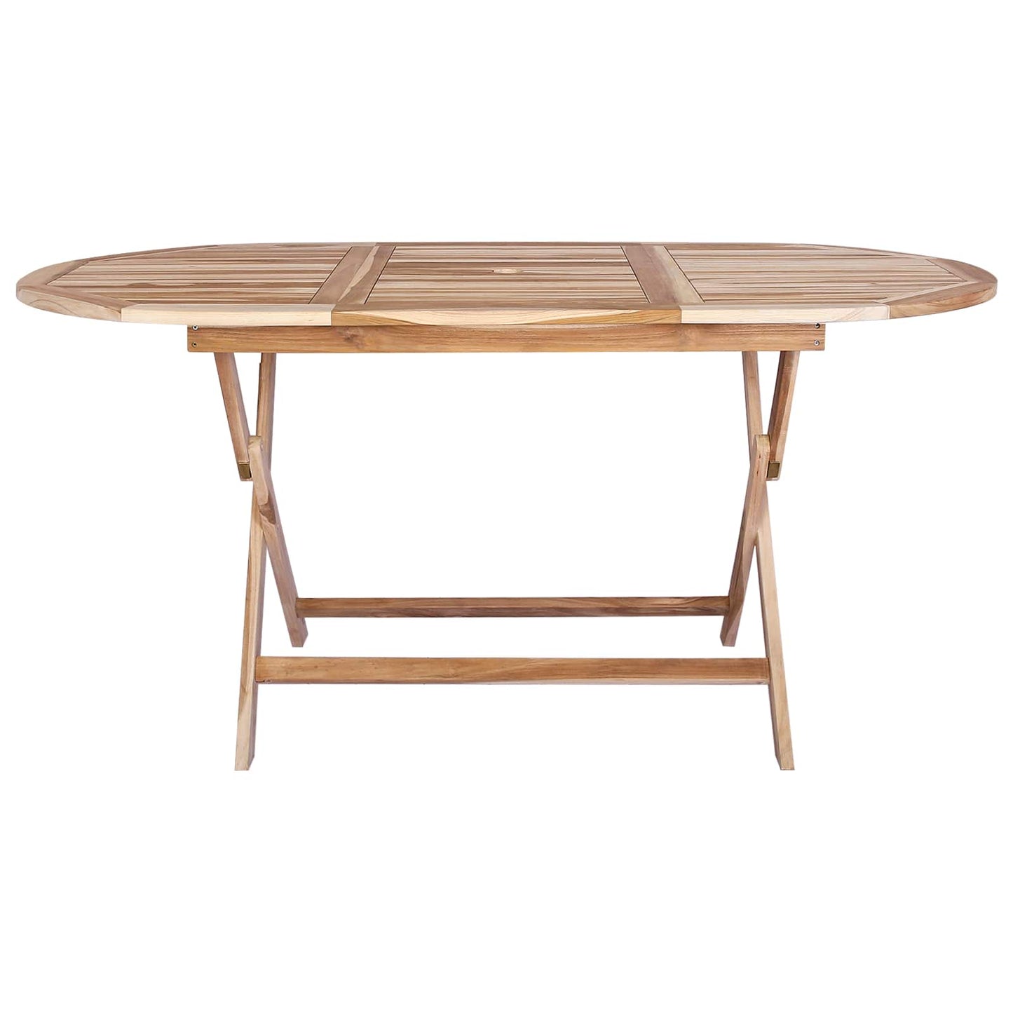 vidaXL Folding Garden Table Natural 160 x 80 x 76 cm Solid Teak Wood