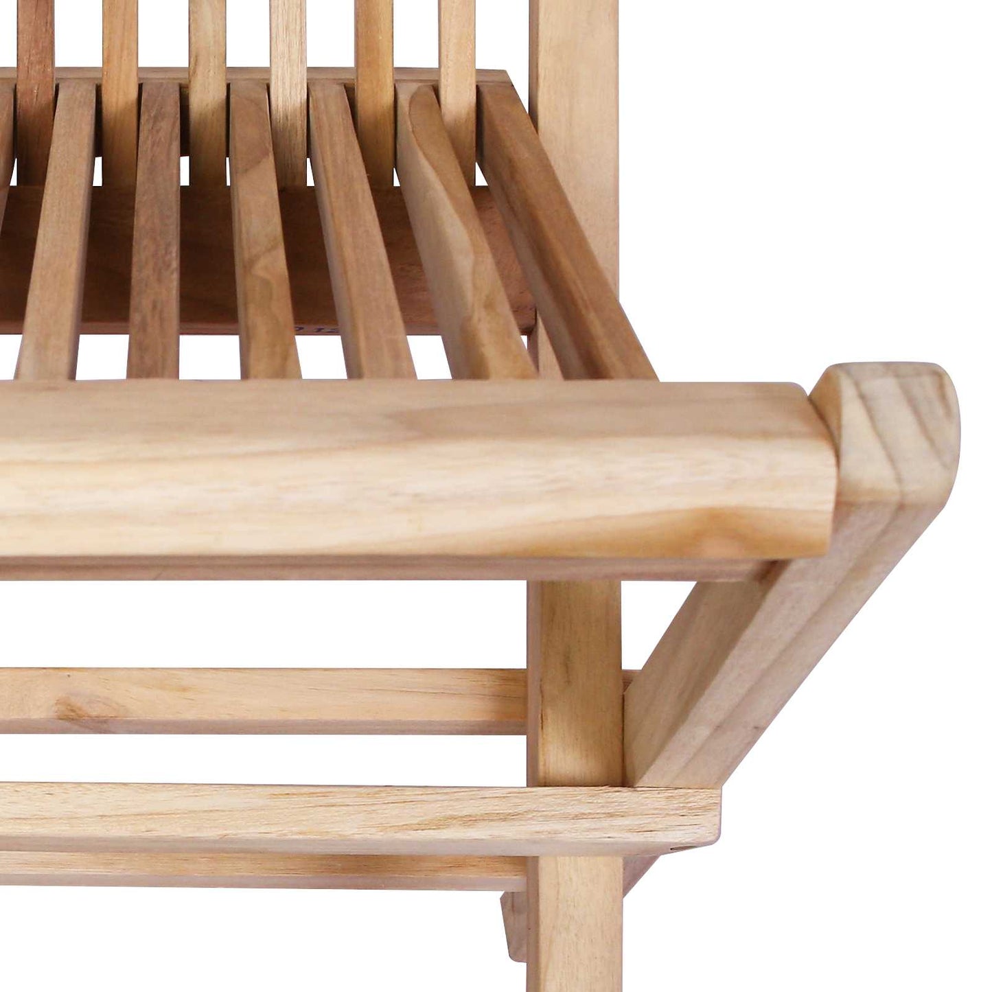 vidaXL Folding Garden Chair 4 pcs Natural Solid Teak Wood