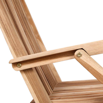 vidaXL Folding Garden Chair 2 pcs Natural Solid Teak Wood