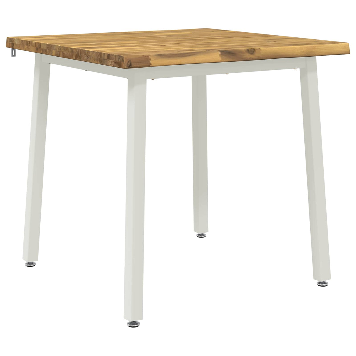 vidaXL 60 x 55 x 75 cm Solid Acacia Wood White Rectangular