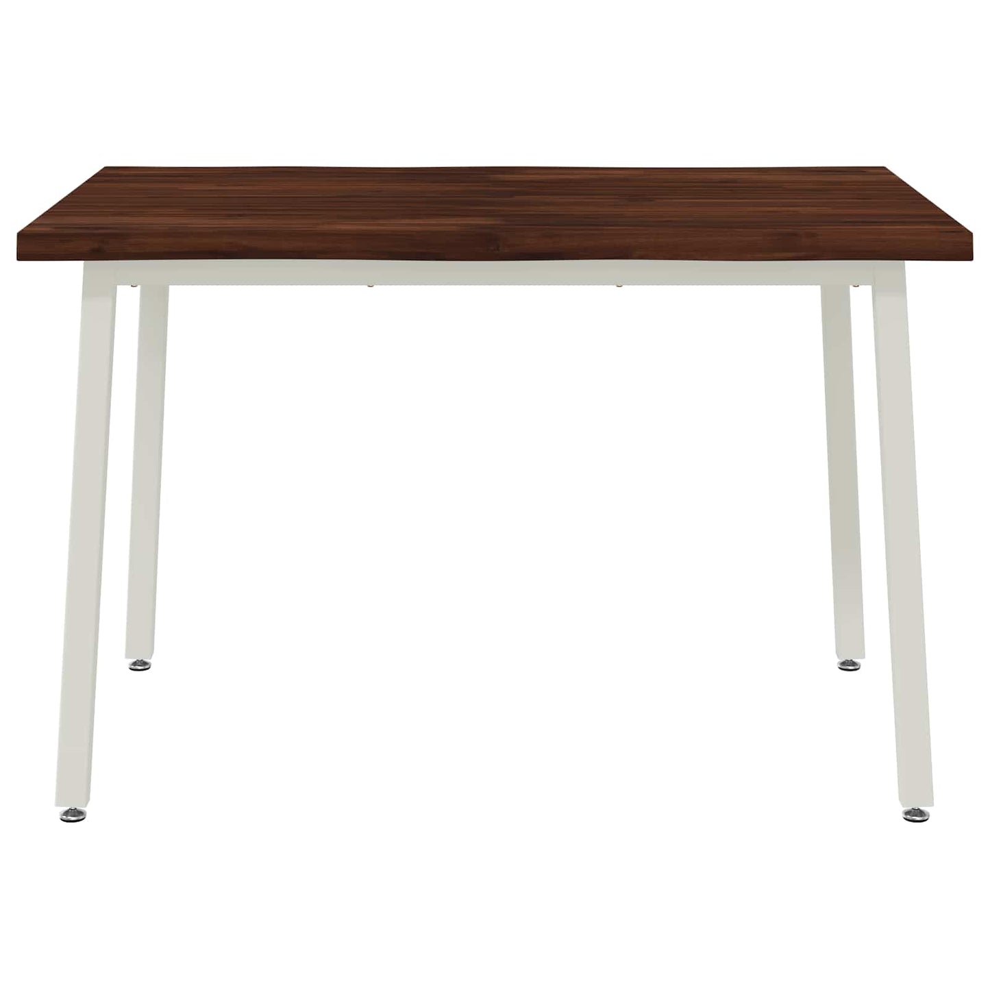 vidaXL 90 x 55 x 75 cm Solid Acacia Wood Dark Brown and White