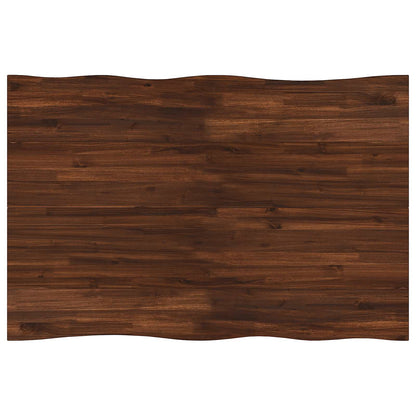 vidaXL 90 x 55 x 75 cm Solid Acacia Wood Dark Brown and White