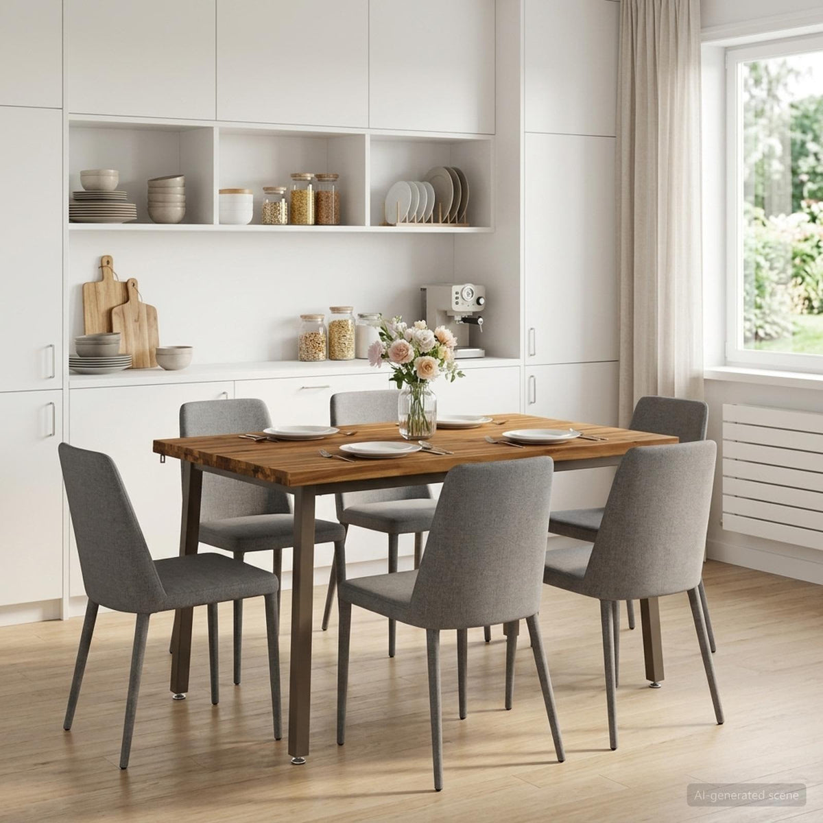 vidaXL 90 x 55 x 75 cm Solid Acacia Wood Natural and Coffee