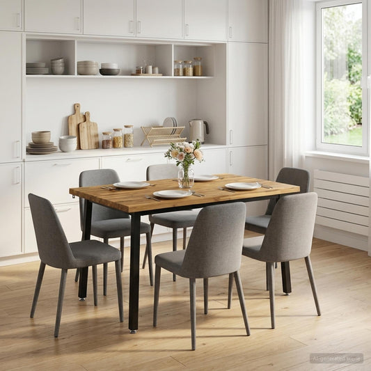 vidaXL 110 x 55 x 75 cm Solid Acacia Wood White and Black Rectangular