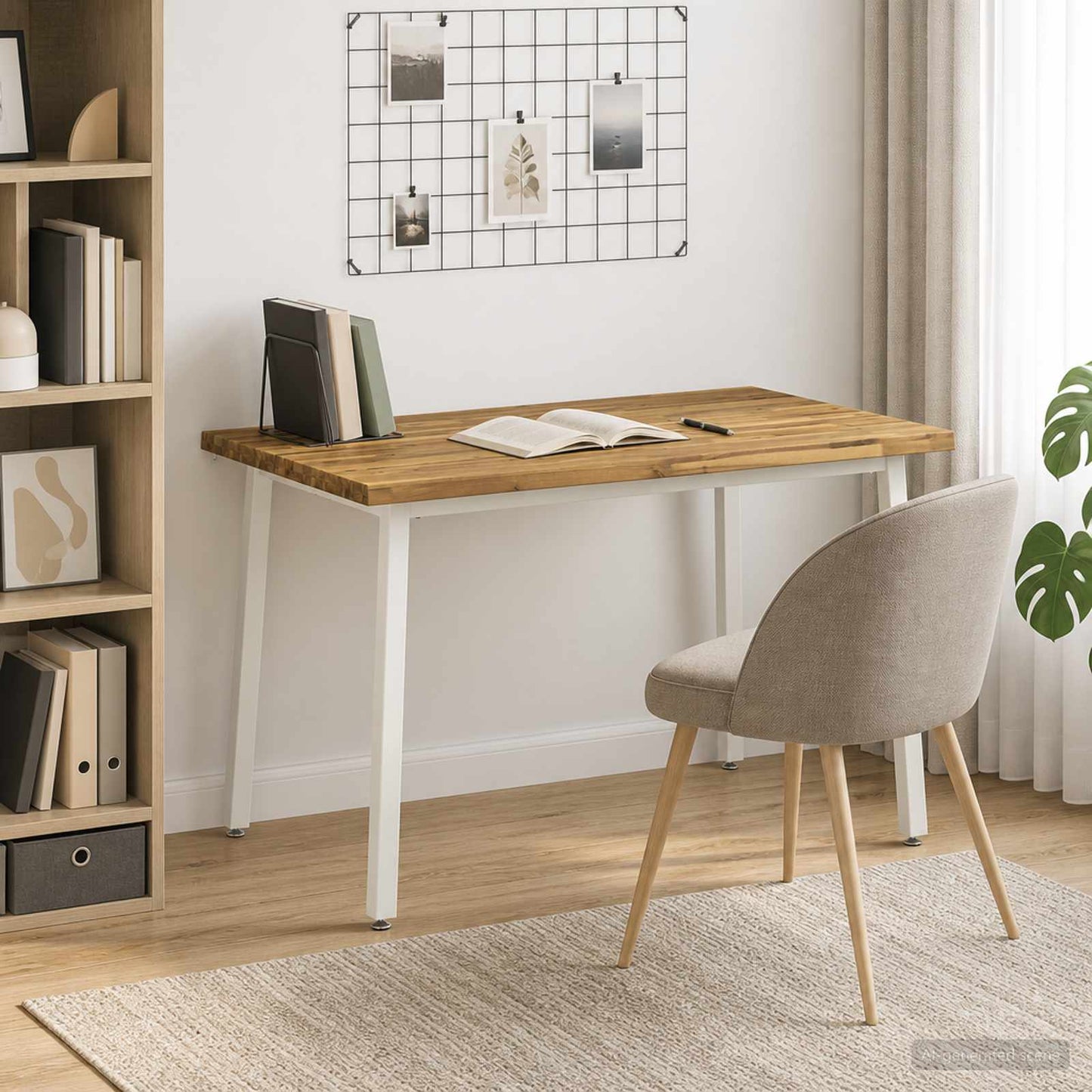 vidaXL 90 x 55 x 75 cm Solid Acacia Wood White Rectangular