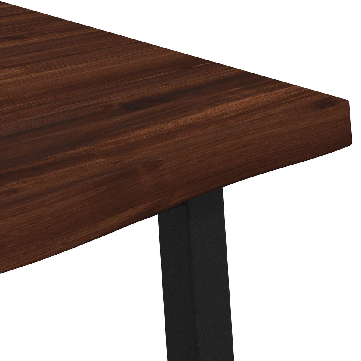 vidaXL 110 x 55 x 75 cm Solid Acacia Wood Dark Brown and Black