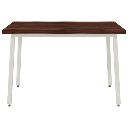 vidaXL 110 x 55 x 75 cm Solid Acacia Wood Dark Brown and White