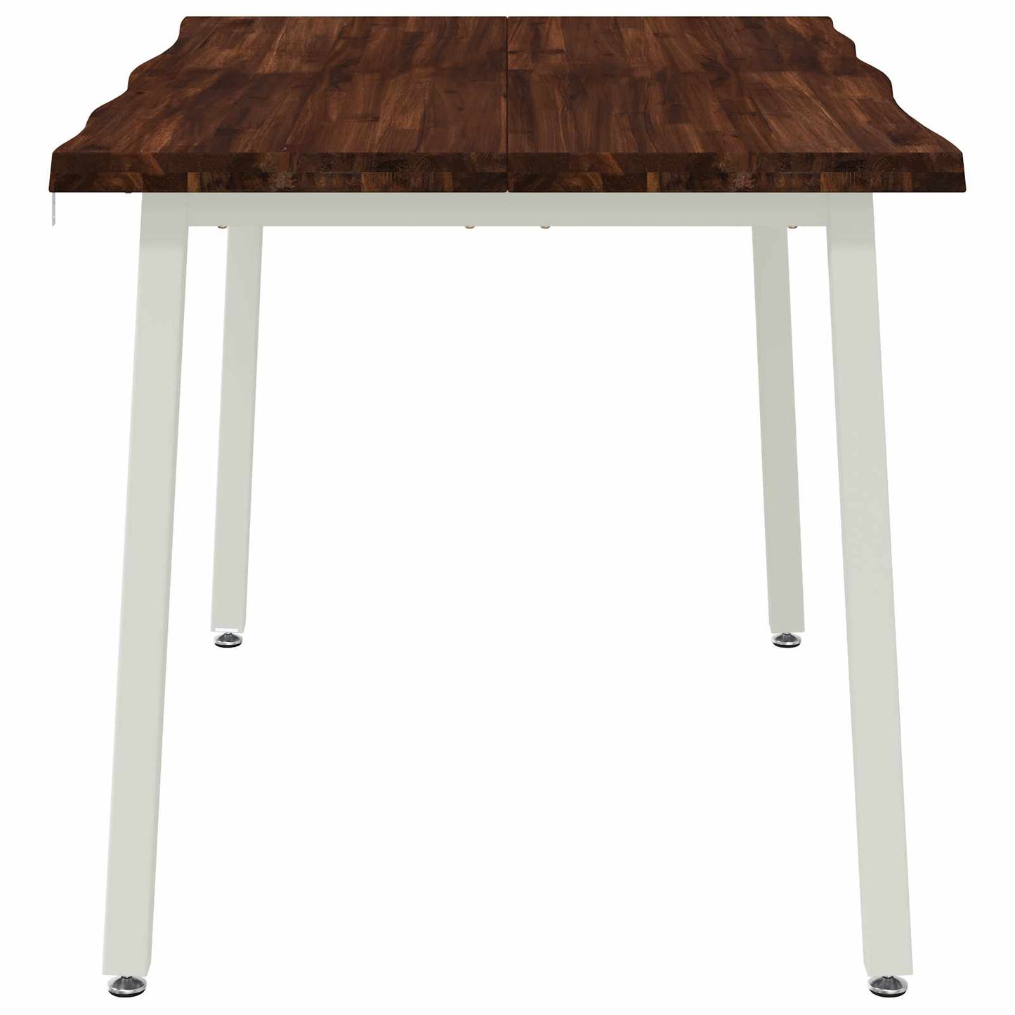vidaXL 110 x 55 x 75 cm Solid Acacia Wood Dark Brown and White