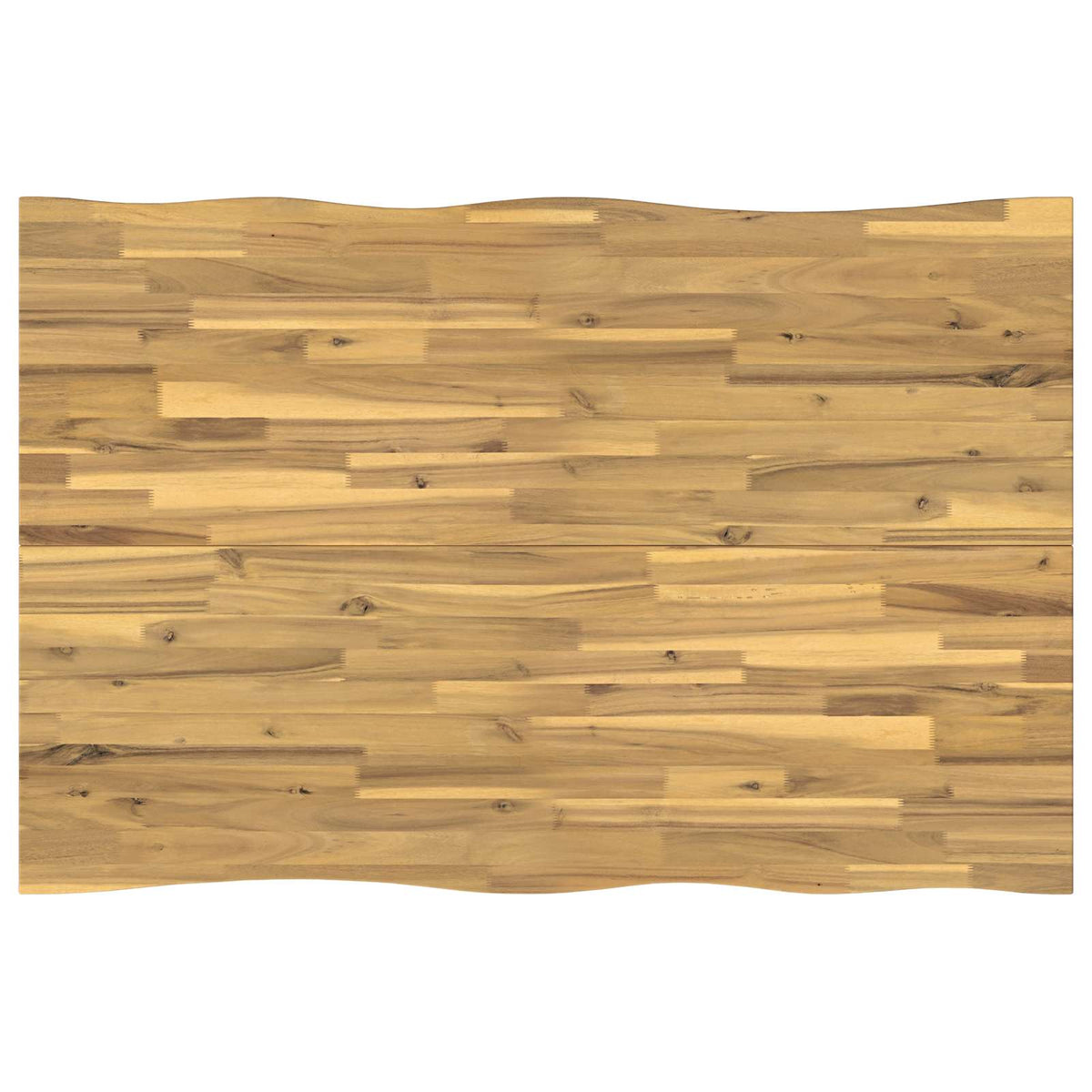 vidaXL 110 x 55 x 75 cm Solid Acacia Wood White and Black Rectangular
