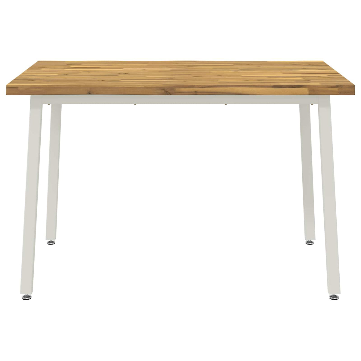 vidaXL 110 x 55 x 75 cm Solid Acacia Wood White Rectangular