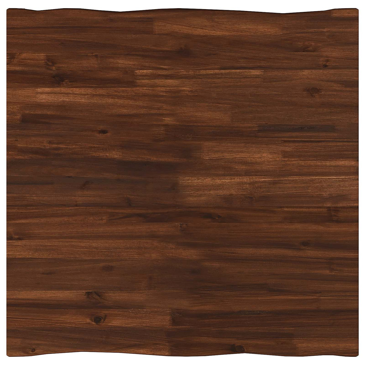 vidaXL 70 x 70 x 75 cm Solid Acacia Wood Dark Brown and White Square
