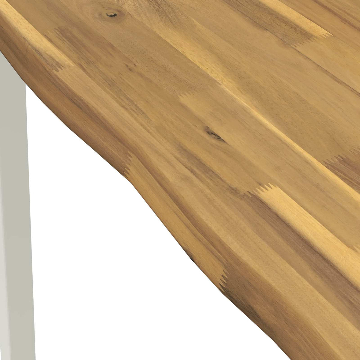 vidaXL 70 x 70 x 75 cm Solid Acacia Wood White Square