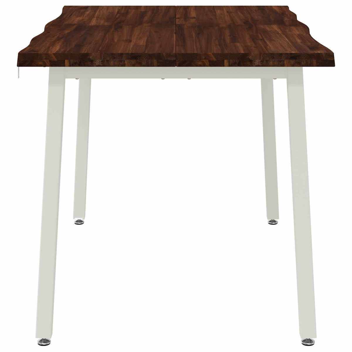 vidaXL 120 x 70 x 75 cm Solid Acacia Wood Dark Brown and White
