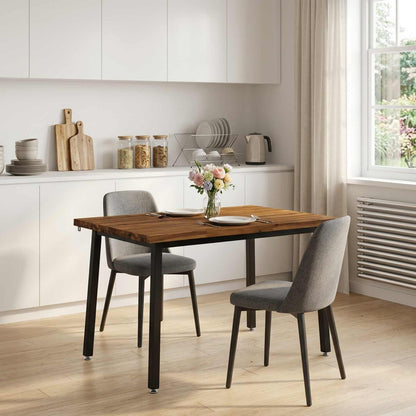 vidaXL Live Edge Dining Table 120 x 70 x 75 cm Solid Acacia Wood