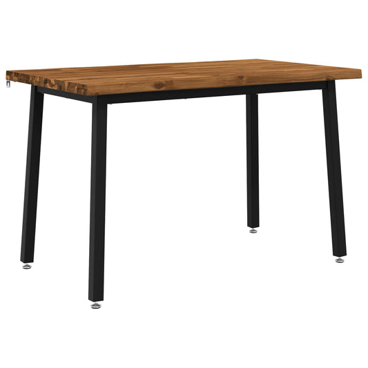 vidaXL Live Edge Dining Table 120 x 70 x 75 cm Solid Acacia Wood