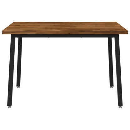 vidaXL 120 x 70 x 75 cm Solid Acacia Wood Natural and Black