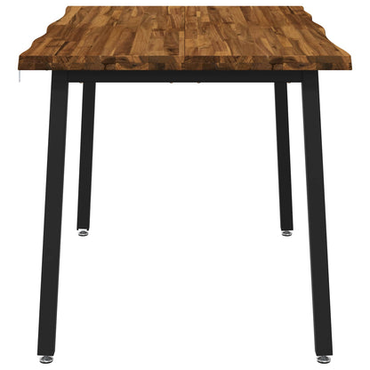 vidaXL 120 x 70 x 75 cm Solid Acacia Wood Natural and Black