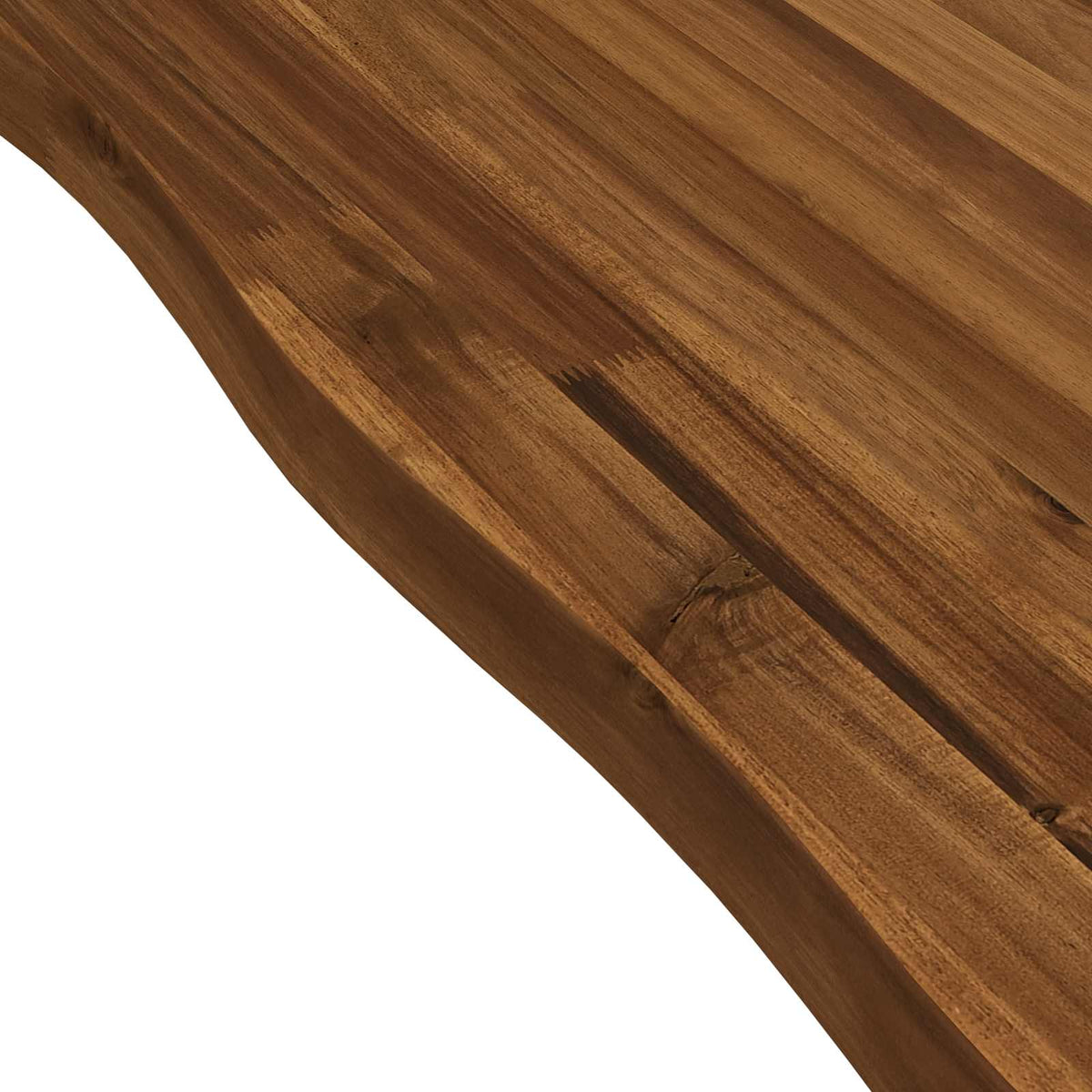 vidaXL 120 x 70 x 75 cm Solid Acacia Wood Natural and Coffee