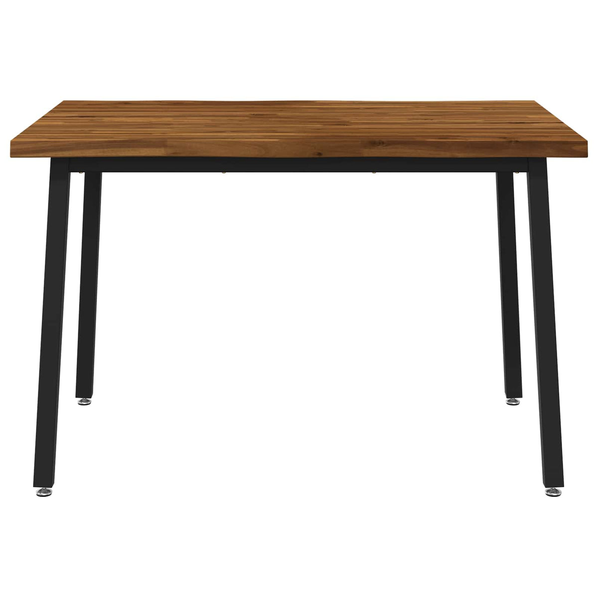 vidaXL 120 x 80 x 75 cm Solid Acacia Wood Natural and Black