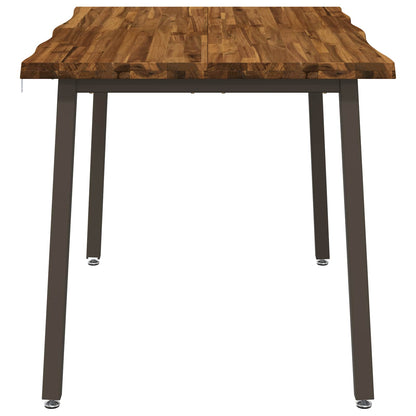vidaXL 120 x 80 x 75 cm Solid Acacia Wood Natural and Coffee
